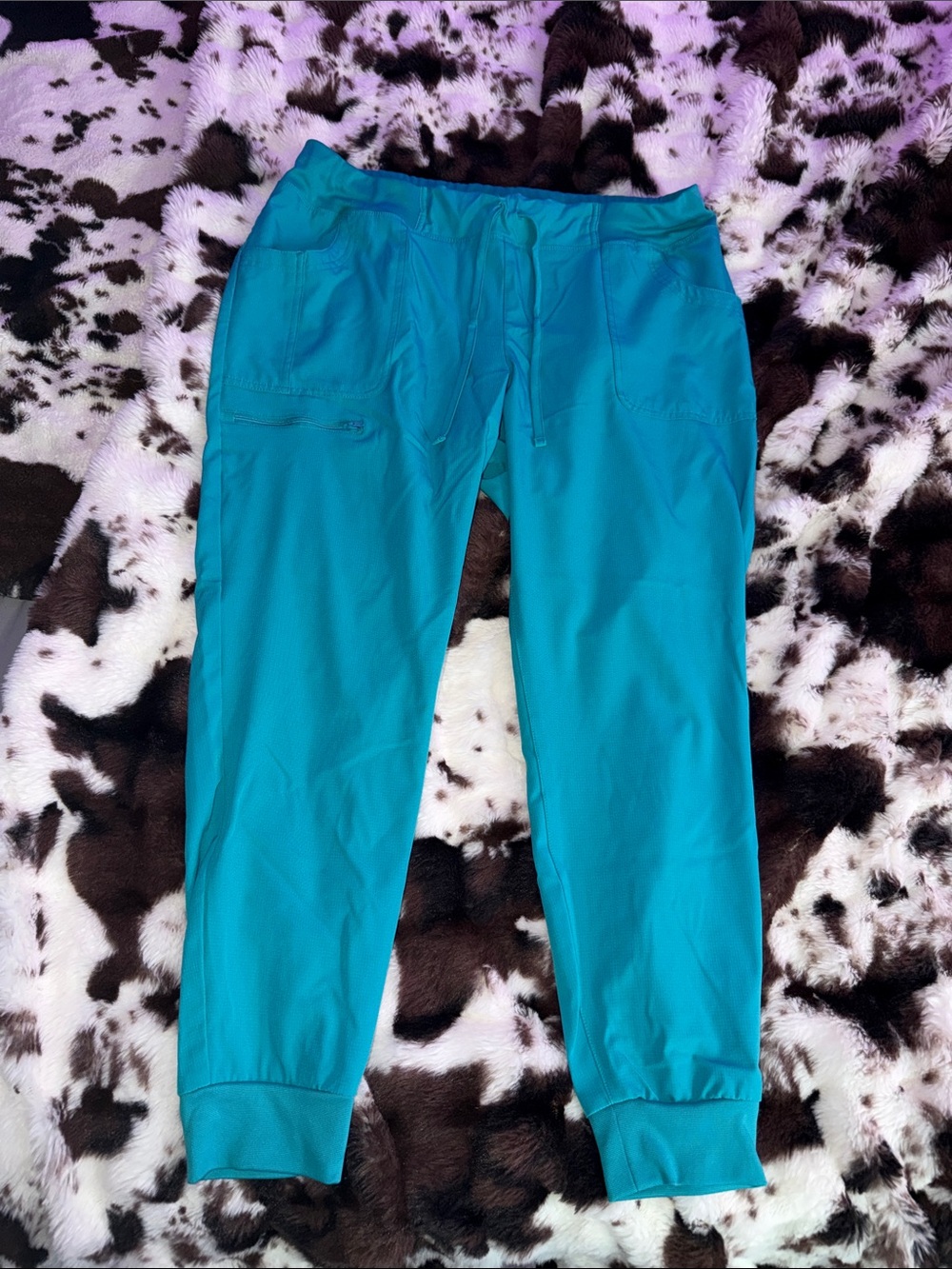 HeartSoul Teal Jogger Scrub Pants